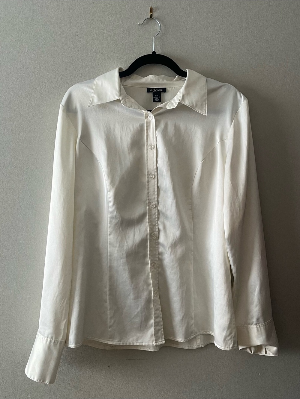 le chateau Ivory Tailored Button-Front Shirt